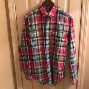 Polo by Ralph Lauren Size Medium Summer Plaid Shirt.